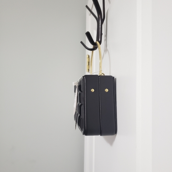 MW Black Box Gold Chain Clutch Crossbody Bag - Picture 7 of 10